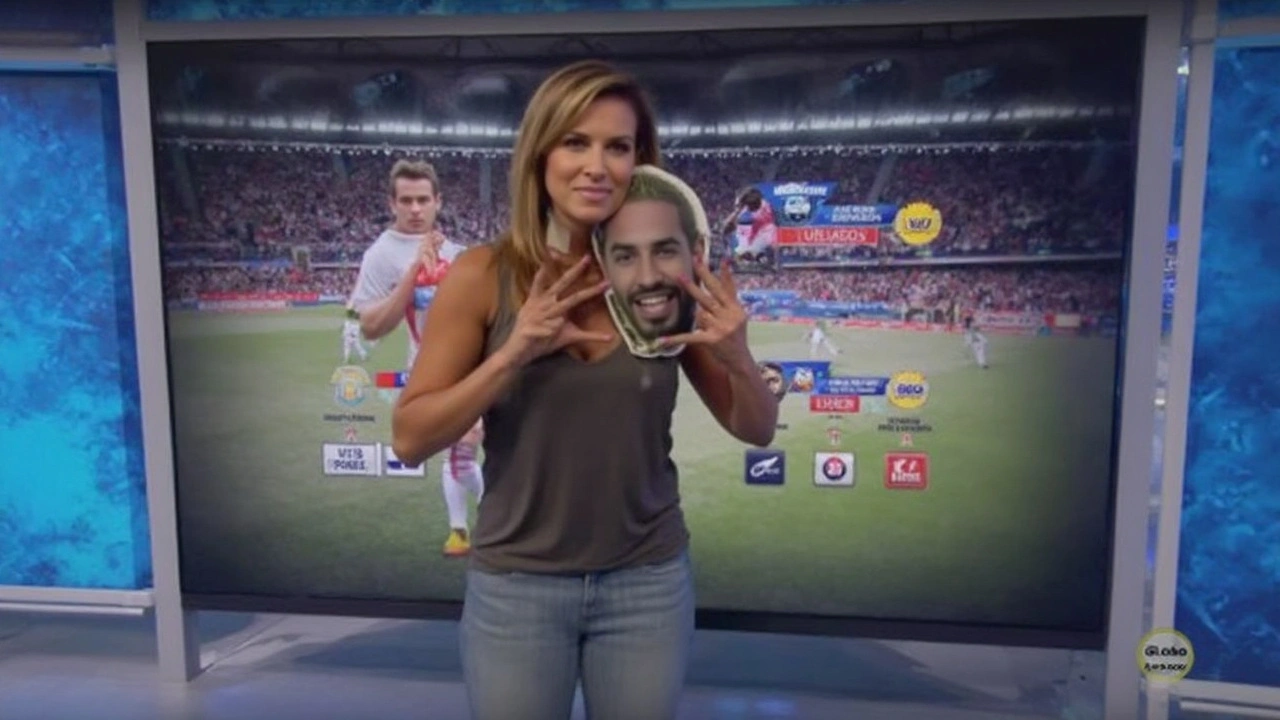 Apresentador da Globo gera polêmica ao usar máscara de Bruna Marquezine para provocar Neymar em jogo do Santos